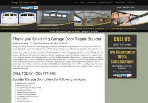 Garage Door Repair Boulder - At Garage Door Repair Boulder, we make sure our customers know their money was well spent by providing them with quality, efficient work. If you want a new door or repairs made to your old door, let us handle it for you. We have a great track record of being able to help homeowners with any type of garage door. At Garage Door Repair Boulder we use the most trusted brands in the industry, such as, Sears, Clopay, LiftMaster, Wayne Dalton and more.