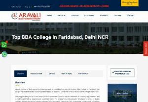 Top BBA College In Faridabad - Aravali Engineering and Management College is one of the top BBA college in Faridabad, offers BBA General, BBA Financial services and banking, BBA Retail Management.