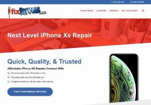 iPhone XS Back Glass Replacement - Best IFixScreens Repairs - One of the amazing features of iPhone XS is its backglass which is why it is important to get an iPhone XS Back Glass Replacement when it gets broken. If you happen to damage yours, don\'t just make repairs on your own. The back glass of an iPhone XS is extremely difficult to fix. It is connected to the housing with both small welds and glue. This means that theres no simple way to remove and replace it immediately. We are happy to help you with all of your iPhone XS Back Glass Repair.