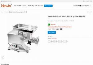 HM-12 Desktop Electric Meat mincer grinder - Forward / Reverse Operation for easily clearing a jam in a meat grinder
Quick Release Grinder-head Locking Mechanism for Double Secure
Self-coiling Ventilation Design Avoids Overheating