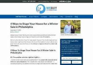4 Ways to Stage Your House for a Winter Sale in Philadelphia | We Buy Any Philly Home - If you;re trying to sell your home this winter season, make sure you read these 4 ways to stage your house for a winter sale in Philadelphia.