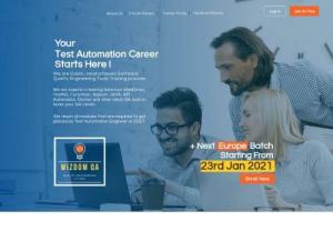 Wizdom QA Trainings - We Just Dropped the Best Full Stack Test Automation Program in the Planet !!! Learn Java, Selenium, Grid, TestNg, Cucumber, Appium, RestAssured, Jenkins, Docker And Many More with FIVE LIVE End To End Projects.

We Are Giving One Month Free Session Of This Four Month Course

You Gain All Skills That You Need To Start Your SDET (Test Automation Engineer) Career.

You Get Access To Live Classes, Life Time Class Recording, Ample Amount Of Study Material, Best In Class Training Program.
