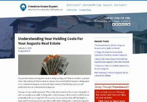 Understanding Your Holding Costs For Your Augusta Real Estate - When you decide you want to sell a house in Augusta, you need t obe mindful of the holding costs you will face while waiting to sell.