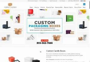 Screenshot of Custom Printed Candle Packaging Boxes USA