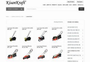 Lawn mower at best price in India - Lawn mowers are effectively used for pruning grass in lawns, garden and landscape to improve the appearance. Our KisanKraft lawn mowers are available at various types based on fuel used in the engine i.e., petrol, electric and manual run.