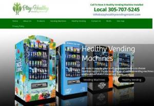 Stay Healthy Vending Miami - We are a healthy vending machine company, that provides free healthy vending machines for your establishment with healthy snacks inside. We service Miami and Broward. Our vending machines are state of the art machines. We can customly wrap the vending machines to look however you want. || Address: 6511 SW 21 Street, Miami, FL 33155, USA || Phone: 305-707-5245