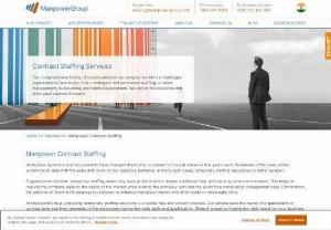 Leaders in Contract Staffing, Contract jobs & Payroll Outsourcing - ManpowerGroup\'s contract staffing & payroll outsourcing services in India offers contract jobs for right candidate. Enquire for temporary staffing services now!
