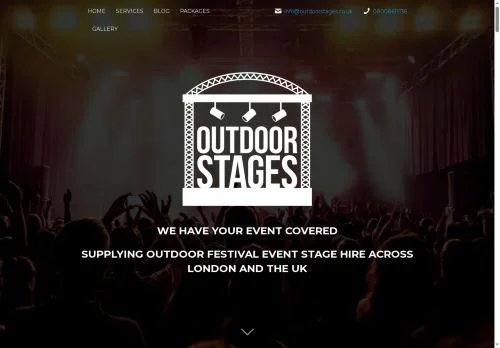 Screenshot of Outdoor Stage Hire - London & Surrey Festival Concert Stage Hire