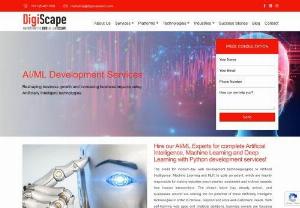 AI/ML Development Services - Digiscape Tech is the top leading Artificial Intelligence & machine learning development company in India. We, at DigiScape, consider in delivering the best-in-class performance to our clients by developing applications which specifically cater to their requirements and maximize their ROI by automating their business operations.