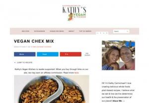 Vegan Chex Mix - Vegan Chex Mix Recipe | Kathys Vegan Kitchen - When I was a kid, I loved Vegan Chex Mix. In fact, I ate it by the handful without knowing what was in the magic mix. Print Vegan Chex Mix Recipe