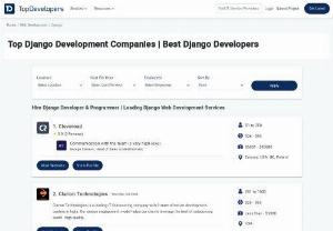 Top Django Development Companies | Top Django Developers - A thoroughly researched list of top Django developers with ratings & reviews to help find the best Django development companies around the world.
