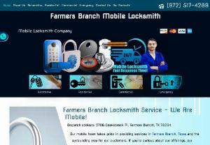 Farmers Branch Mobile Locksmith - Just because you havent found a locksmith who can resolve your automotive, residential or commercial locksmith problem doesnt meant that there isnt one who can. In fact, we are sure that our locksmiths at Farmers Branch Mobile Locksmith will be able to resolve any locksmith issue that any other locksmiths cant. We pride ourselves on being able to handle the more difficult and challenging lock and key issues.