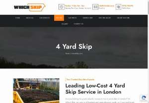 4 yard skip hire near me - The mini 4-yard builder skip is perfect for small waste removal. Hire 4-yard skip online from whichskip and get same-day delivery option.