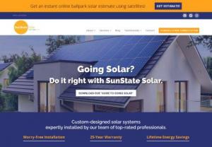 SunState Solar - SunState Solar,  based in Albuquerque,  specializes in residential and commercial solar systems. Get the financing you need with federal solar tax credits. || Address: 9600 Tennyson St NE,  Albuquerque,  NM 87122,  USA || Phone: 505-225-8502