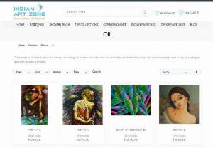 Beautiful Original Oil Paintings Online - Original Oil Paintings to decorate your empty walls, Shop from IndianArtZone variety of beautiful oil color paintings on canvas for sale by emerging professional artists.
