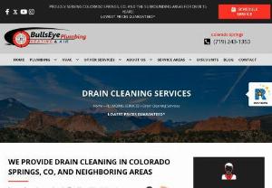 Drain Cleaning Colorado Springs, CO - BullsEye Plumbing Heating & Air is a leading team that offers a wide range of plumbing and HVAC services. They also specialize in drain cleaning in Colorado Springs, CO. Call them and learn more about their services and see how they can help you.