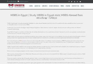 Study MBBS in Egypt, Medicine, Abroad fee structure - Unisys - Willing to study MBBS in Egypt? We Unisys Global being top overseas education consultancy can help you best. We have adept team for appropriate guidance