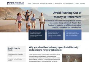 Running out of money - Peak American Financial Group - The US retirement-savings system has three main elements: Social Security, Retirement-savings plans (or employer-sponsored pensions), and individual savings.