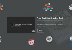 Free Backlink Checker Tool - You can start finding backlinks for your website and improve the ranking of your website by driving a good amount of traffic towards it.