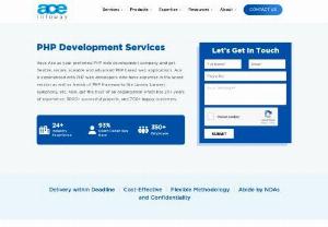 Hire PHP Developer | PHP Development Services Company - Ace Infoway - Hire PHP Developer & Get the Custom PHP Web Development Services. The Company offers all kinds of Specific PHP Application Development.