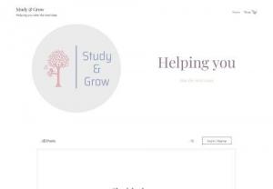Study and Grow - A website offering revision resources for those studying with their exams, including notes covering various topics, revision work sheets and more