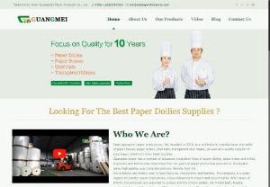Jinan Guangmei Paper Products Co., Ltd - Jinan Guangmei Paper Products Co., Ltd. founded in 2010, is a professional manufacturer and seller of paper doilies, paper straws, chef hats, transparent face masks, as well as a quality supplier of soup bags, tinfoil and other hotel supplies.