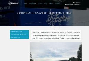 Luxury Coach Hire in Auckland, New Zealand - We can cater to all private charters for groups of 12 to 250. Set your own schedules and time your travel accordingly, we will have you at your destination on time anywhere 7 days a week. No matter what time of the day or night it is, our dedicated operations staff are available by phone 24 hours during your event.

Comfort, convenience, privacy, security, and most of all safety, are the main reasons you would book with us. Your Explorer Coach will pick-up your group at any address and...