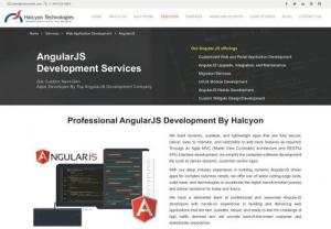 Next-Gen AngularJS Development Services Company in USA - Halcyon is the best angularjs development services company in USA. We build dynamic, scalable, and lightweight apps that are fully secure, robust, easy to maintain