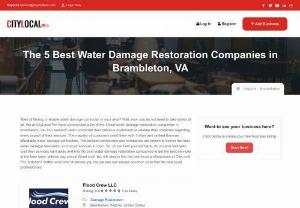 water damage restoration Brambleton VA - Tired of finding a reliable water damage contractor in your area? Well, now, you do not need to take stress at all. We at CityLocal Pro have summarized a list of the 5 best water damage restoration companies in Brambleton, VA. Our research team contacted their previous customers to validate their credibility regarding every aspect of their services. The majority of customers rated them with 5 stars and ranked them as affordable water damage contractors. The enlisted contractors and companies...