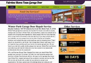 Fairview Shores Team Garage Door - Winter Park garage door services are important for locals to be able to access. Garage door services in Winter Park, and everywhere, need to be carried out by experts who recognize their significance. Many people think the most important door on their home or business is the front door but if you stop to think about it, you probably use your garage door just as often. It serves as a keyless entryway, and sometimes even a tool shed door and an unloading dock.
