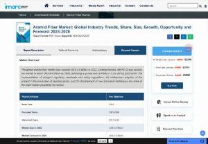 Aramid Fiber Market Estimated to Reach US$ 5.7 Billion Globally By 2020-2025 - By IMARC Group, the global aramid fiber market Size projected to reach US$ 5.7 billion, registering at a CAGR of 8% 2020-25.