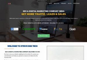 Affordable SEO services in India | Strive Digi Tech - When it comes to SEO services, Strive Digi Tech is the best organisation youll ever find. We are fully focussed in providing you best and affordable SEO services in India. With our finest quality of services we have earned a badge of best SEO Company in Mohali! Our only motto is to help those customers who are willing to grow their brand/business and we assure you that, we will assist them in scaling new heights of success. With excellent SEO services we also provide digital marketing and...