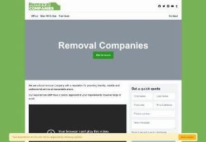 Removal Companies - We are a local removal company with a reputation for providing a friendly, reliable and professional service at reasonable prices. Full Address; 
35lq Water Lane
Wilmslow SK9 5AR