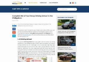 Complete list of Top Cheap Driving School in the Philippines - Check out the top 7 affordable driving schools in the Philippines and verything about the driving lesson cost by Philcarreview