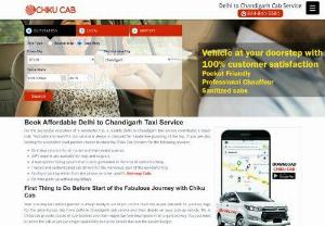 Delhi to Chandigarh Taxi Service at Reasonable Price - Chikucab provides Taxi Booking from Delhi to Chandigarh at affordable rates. We offer Delhi to Chandigarh Both oneway and roundtrip taxi service. You can hire a taxi everywhere such as from Airport, Railway Stations, Bus Stands, and other preferable locations, etc.