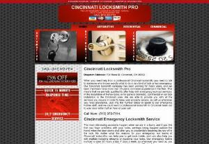 Cincinnati Locksmith Pro - When you are ever in need of a residential, commercial, automotive and emergency locksmith in Cincinnati, turn to the best at Cincinnati Locksmith Pro. We have earned our reputation by providing our customers with the best and most efficient lock and key services possible. When you need emergency locksmith services, it is important that you contact a locksmith service who proves efficient in all that they do, such as Cincinnati Locksmith Pro.