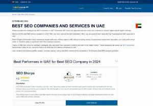 List Of Top SEO Companies In UAE & SEO Services Providers - Get the list of best SEO Companies in UAE. These companies offer you with the best SEO services to improve rankings and enhance sales.