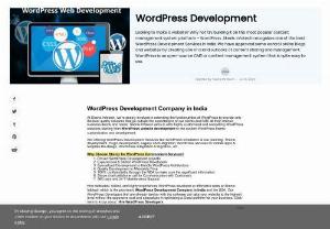 WordPress Development - WordPress Services Offering By Skenix Infotech: Theme Development, Website Development & Re-design, Website Customization, Web Design, Integration & Migration, Plugin Development, Website Maintenance, etc.