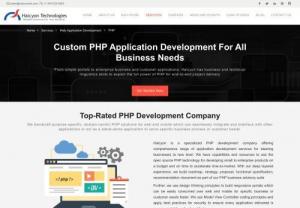 Custom PHP Application Development For All Business Needs - Halcyon is a specialized PHP application development company offering comprehensive range of application development services for steering businesses to new level
