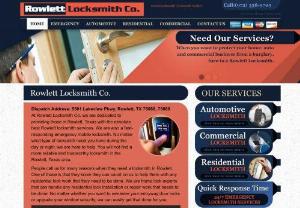 Rowlett Locksmith Co. - Don\'t settle for bad service when you don\'t have to. When someone in Rowlett, Texas needs a locksmith, they turn to Rowlett Locksmith Co.!Rowlett Locksmith Co. is your top choice for commercial, home, automobile and emergency locksmith services. Our licensed and bonded locksmith technicians are available 24/7, 365 days a year!