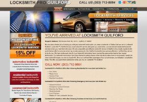 Locksmith Pro Guilford - When someone in Guilford is looking for a qualified locksmith, they will often turn to Locksmith Pro Guilford. We specialize residential, automotive, emergency, and commercial locksmith services. When you require the services of a responsive locksmith, do yourself a favor by turning to our locksmiths. They are immediately dispatched upon receiving your service request. We dont wait around until you call us back. Our locksmiths dont waste time getting you the help that you want and need.