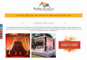 Mandap Decoration | Wedding Mandap Decoration - Contact us for Mandap Decorations in Bangalore and India at affordable prices! Melting Flowers provides convention hall decoration, wedding mandap decoration using flowers as per clients requirements.