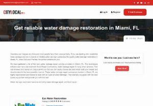 restoration contractors miami fl - Here is the list of Top 5 Residential Water Damage Restoration Services in Miami FL for your convenience. Read real reviews and ratings on CityLocal Pro.