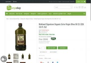 Buy Organic Extra Virgin Olive Oil Online - Buy Extra Virgin Olive Oil Kirkland Online at best prices from Groceryeshop. The Top Shopping Websites To Order Kirkland Organic Olive Oil in USA.