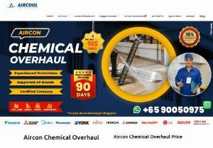 Aircon Chemical overhaul - Aircool is one of the top-rated aircon chemical overhaul service providing company in Singapore.for Residential, HDB, and commercial units.