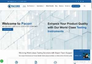 Laboratory Testing Instruments Manufacturer - Paccor Testing Instruments Pvt Ltd has an exquisite range of testing instruments and machines that are able to cater the quality testing needs of a vast range of industries and production verticals.