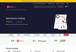 Data Science Training - Mindmajix Data Science course provides you with a complete package to become a knowledgeable Data Scientist. The training focuses on furnishing you with in-depth knowledge of data science right from its usage and applications, R statistical computing, data manipulation, data visualization, applying descriptive and inferential statistics on the data, and much more. Besides, youll also gain practical knowledge by executing real-time projects and providing solutions to the problems. In a nutshell