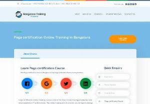pega certification Online Training in bangalore - Pega certification Online Training in Bangalore with 100% placement. We are the Best Pega certification Online Training Institute in Bangalore. Our Pega certification courses are taught by working professionals who are experts.
