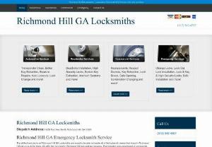 Richmond Hill GA Locksmiths - Do you need a locksmith right now? Are you experiencing a lockout and dont know what to do? You will be happy to learn that Richmond Hill GA Locksmiths is here to help you at any time of day or night. It really doesnt matter what kind of lock and key problem you are having. Our locksmiths are very well trained and each one of them has years of experience in the industry.
