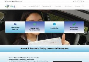 aDriving School Birmingham - Welcome to aDriving School Birminghm. Pass on the 1st go with low-cost and well-structured manual and automatic driving lessons in Birmingham. One of the best driving schools in Birmingham with highest 1st time pass rate. Our friendly male and female driving instructors in Birmingham offer beginners,  refresher driving lessons,  pass plus,  motorway and taxi assessment lessons. Our local instructors specialize in intensive driving courses for quick pass.
